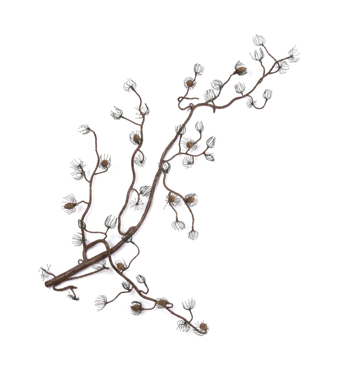 MID CENTURY WALL HANGING METAL PINE
