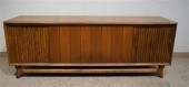 MID-CENTURY WALNUT CONSOLE STE