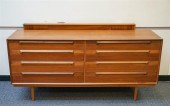 MID-CENTURY WALNUT DOUBLE DRES