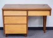 MID-CENTURY WALNUT SINGLE PEDE
