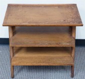 MID-CENTURY WALNUT THREE-TIERE