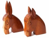 MID-CENTURY WOOD DONKEY HEAD F
