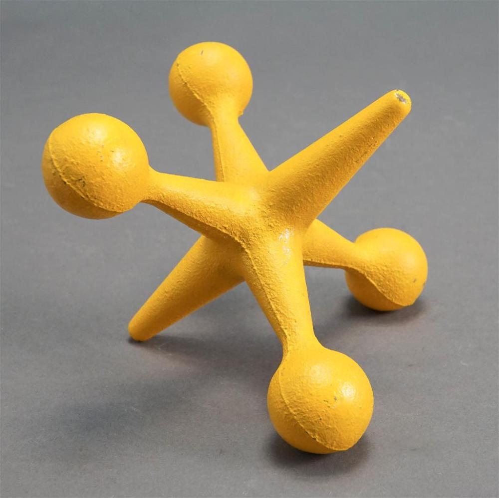 MID-CENTURY YELLOW-PAINTED METAL