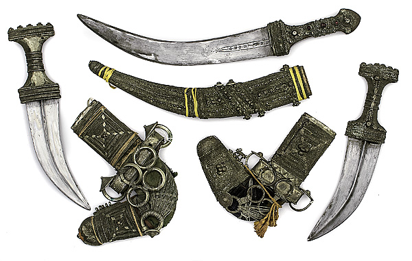 Mid-Eastern Jambiya Knives Lot of