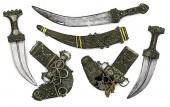 Mid-Eastern Jambiya Knives Lot