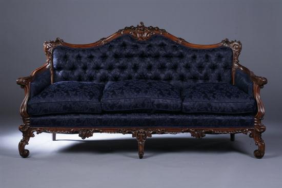 MID VICTORIAN CARVED MAHOGANY