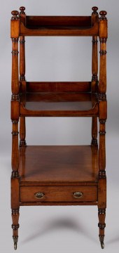 MID-VICTORIAN MAHOGANY WHATNOT