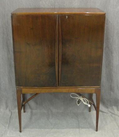 Midcentury 2 Door Bar on Stand.