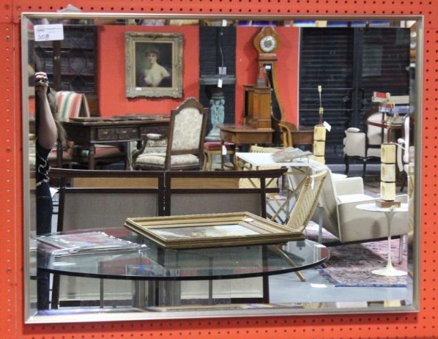 Midcentury Beveled Mirror.From a