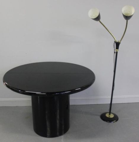 Midcentury Black Lacquer Pedestal