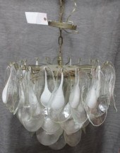 Midcentury Camer Glass Chandel
