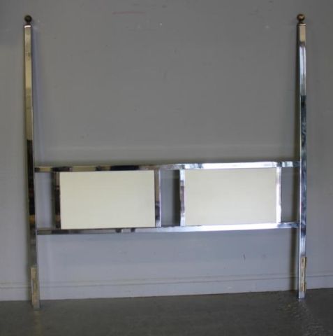 Midcentury Chrome Headboard and End