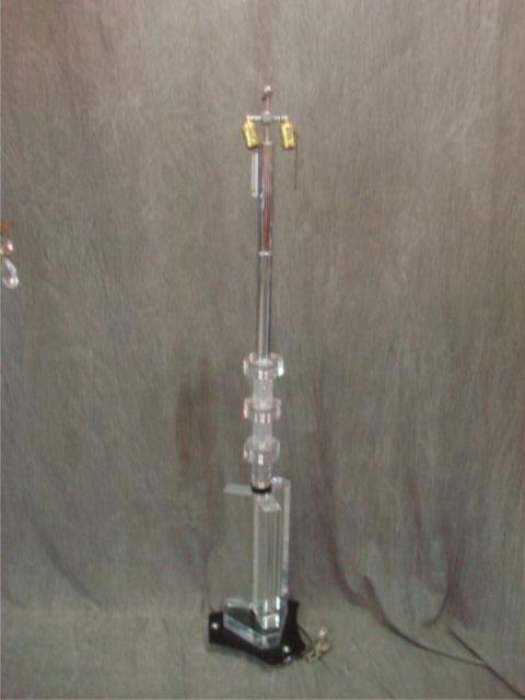 Midcentury Chrome & Lucite Standing