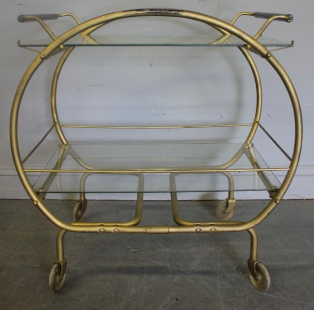 Midcentury Chrome Teacart.From a