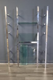 MIDCENTURY CHROME WALL UNIT. S