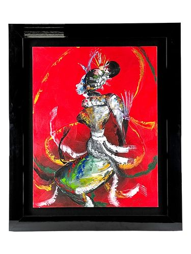 MIDCENTURY CONTEMPORARY OIL ON