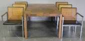 Midcentury Dining Table and 6