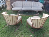 MIDCENTURY ENAMELED IRON & UPH