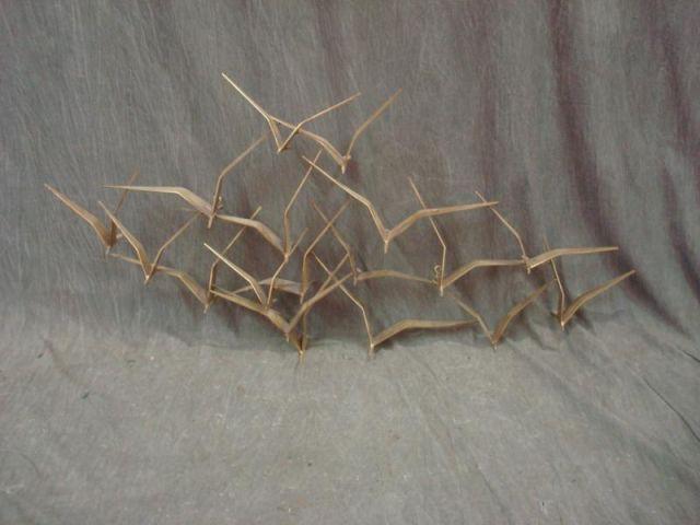 Midcentury Gilt Metal Wall