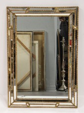 MIDCENTURY GILTWOOD PANEL MIRR