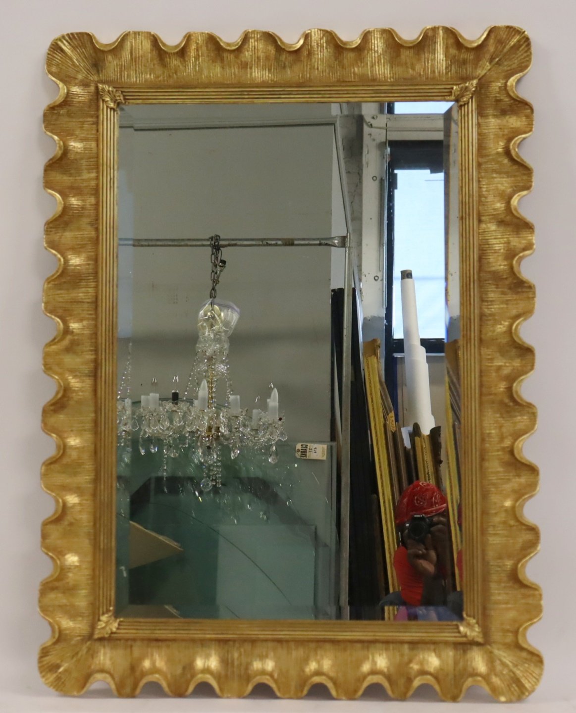 MIDCENTURY GILTWOOD SCALLOPED