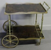 Midcentury Goatskin Tea Cart.