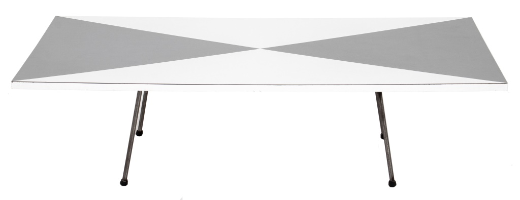 MIDCENTURY GRAY & WHITE LOW