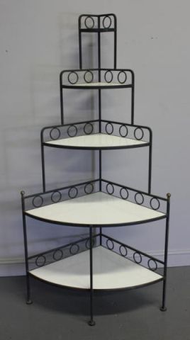 Midcentury Iron and Brass Corner