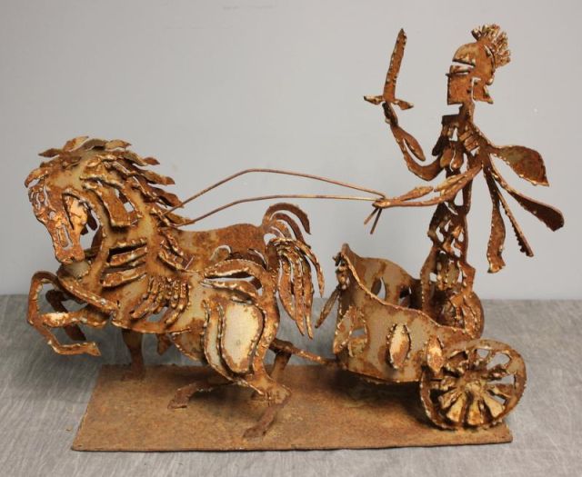 Midcentury Iron Brutalist Sculpture