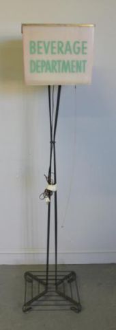 Midcentury Iron Budweiser Lamp.From