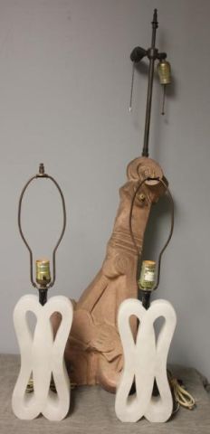Midcentury Lamps Including a Pair