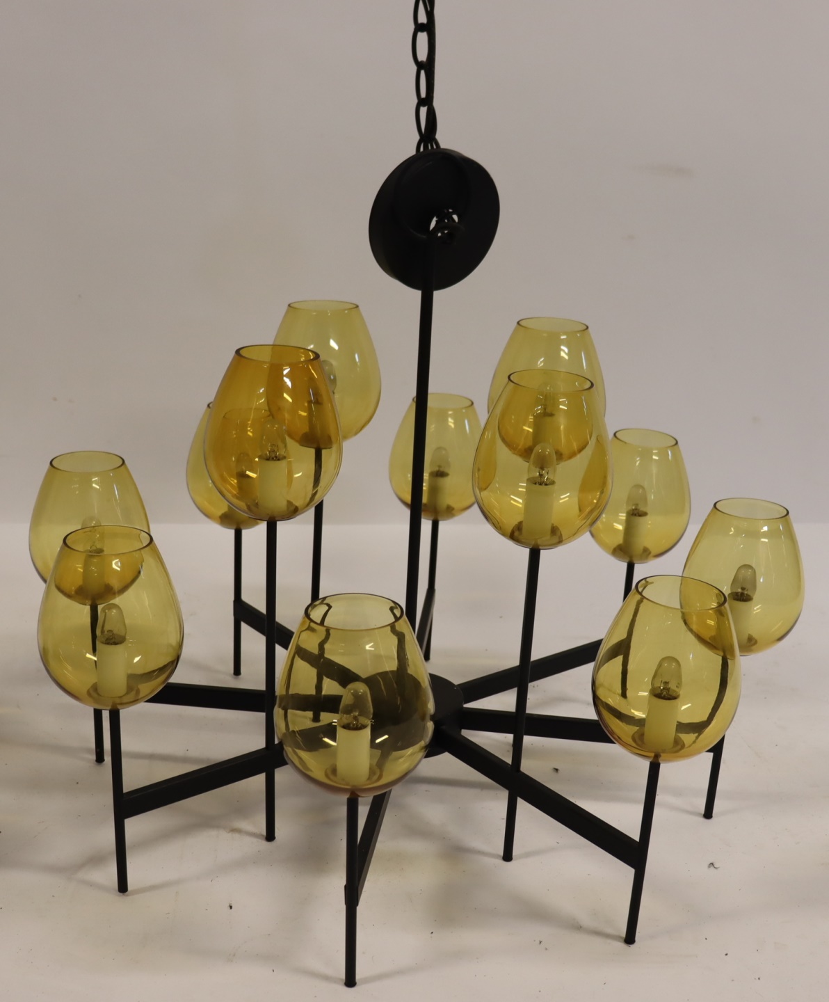 MIDCENTURY LIGHTOLIER PATINATED