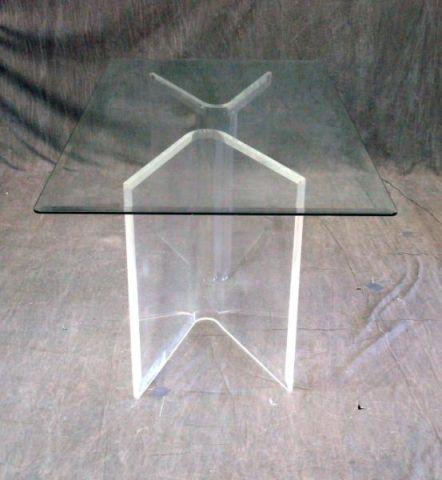 Midcentury Lucite & Glass Twin