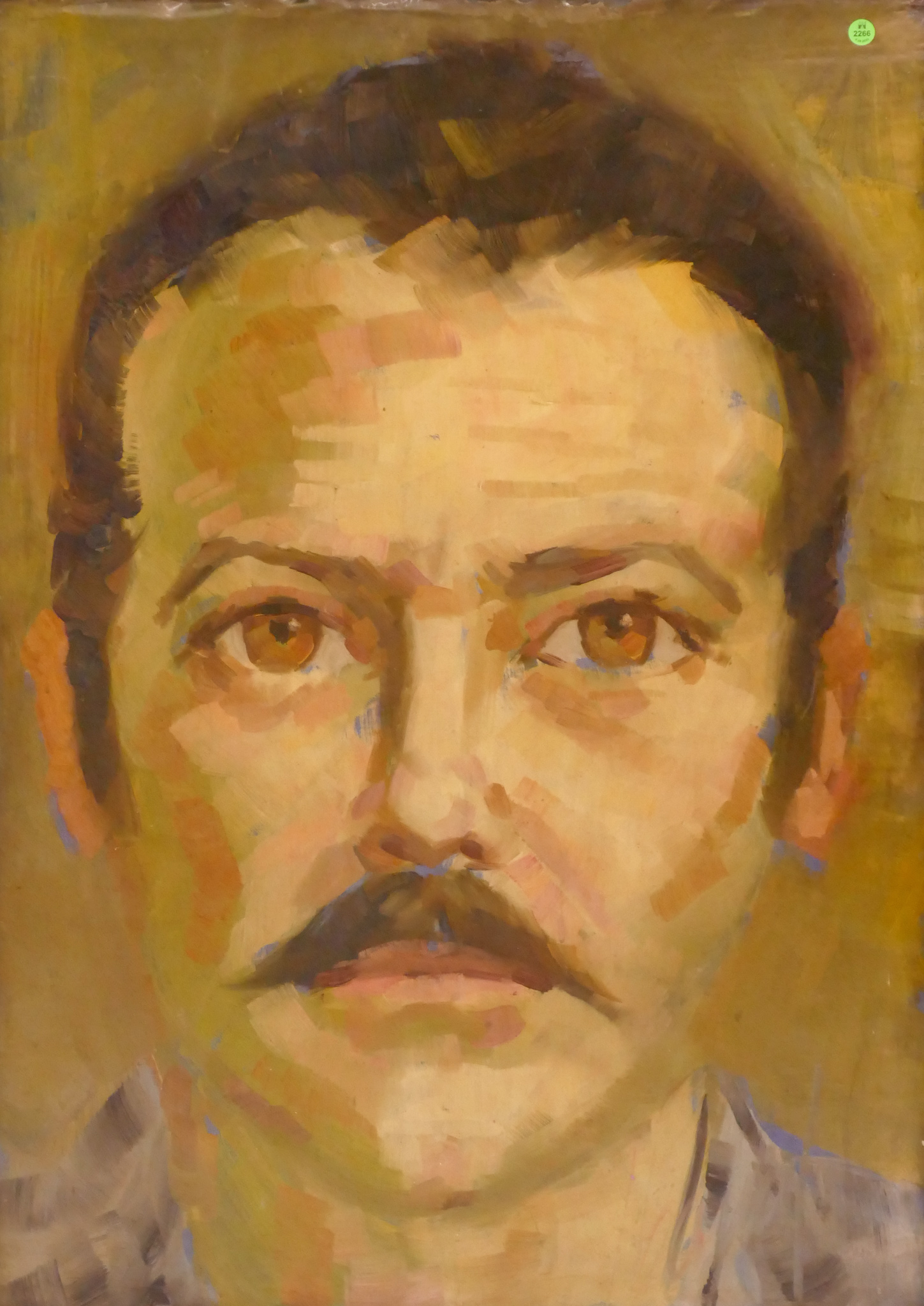 Midcentury Male Portrait Oil and