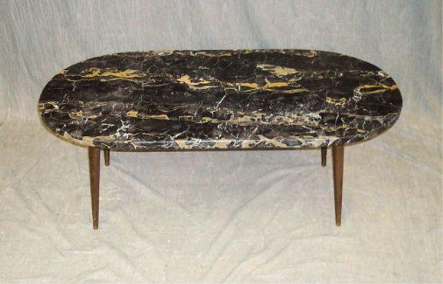 Midcentury Marble Coffee Table with