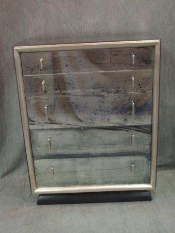 Midcentury Mirrored 5 Drawer Chest.