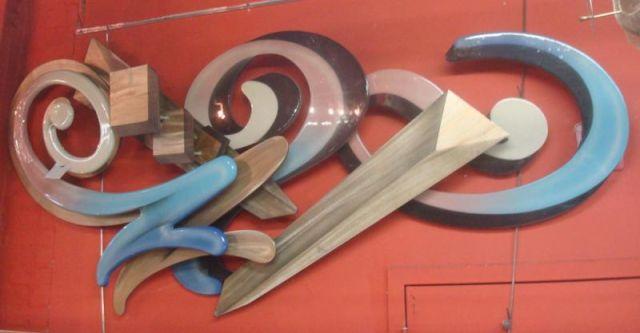 Midcentury Mixed Media Wall