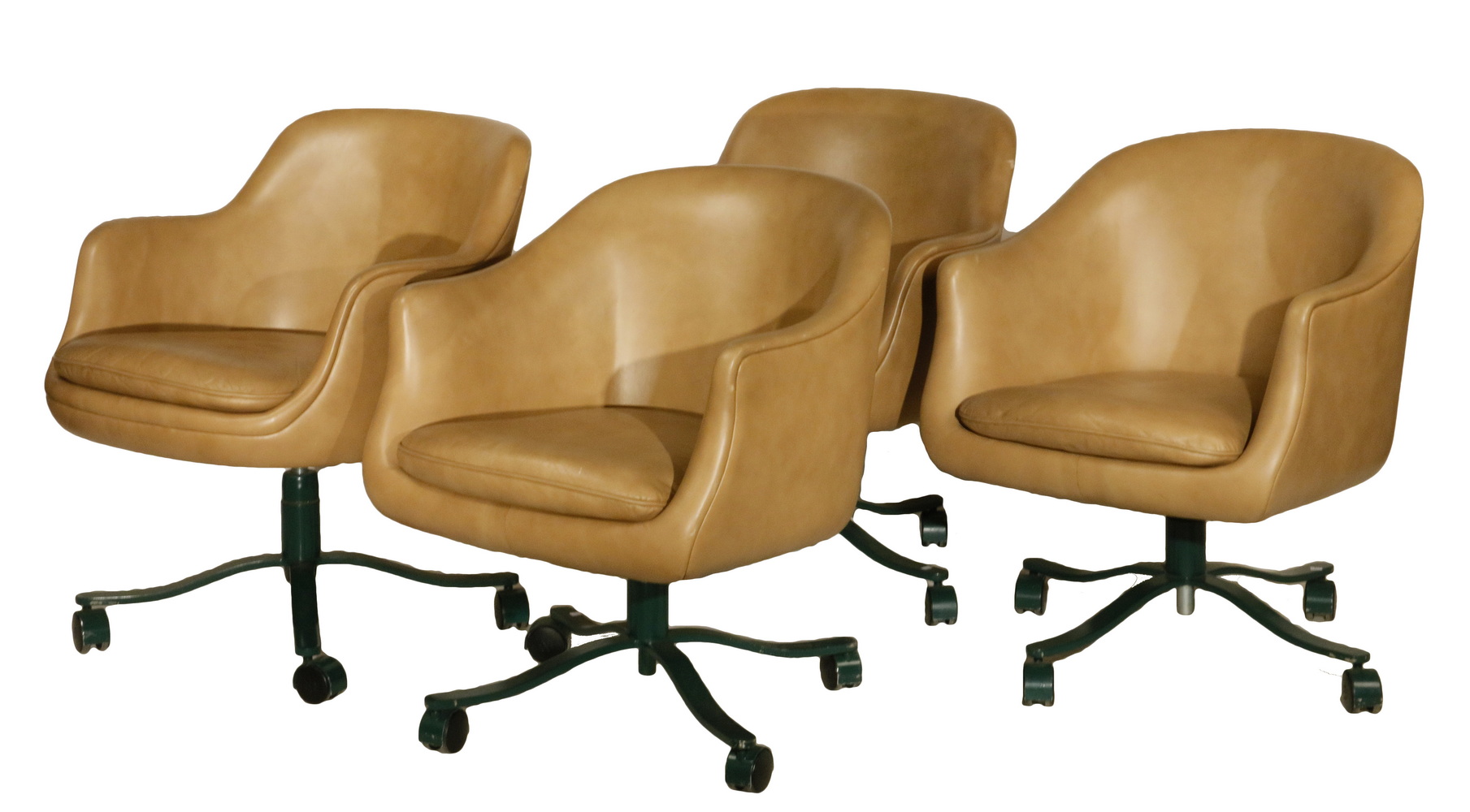 MIDCENTURY MODERN SWIVEL LEATHER