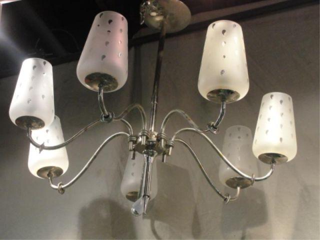 Midcentury Nickel Chande with