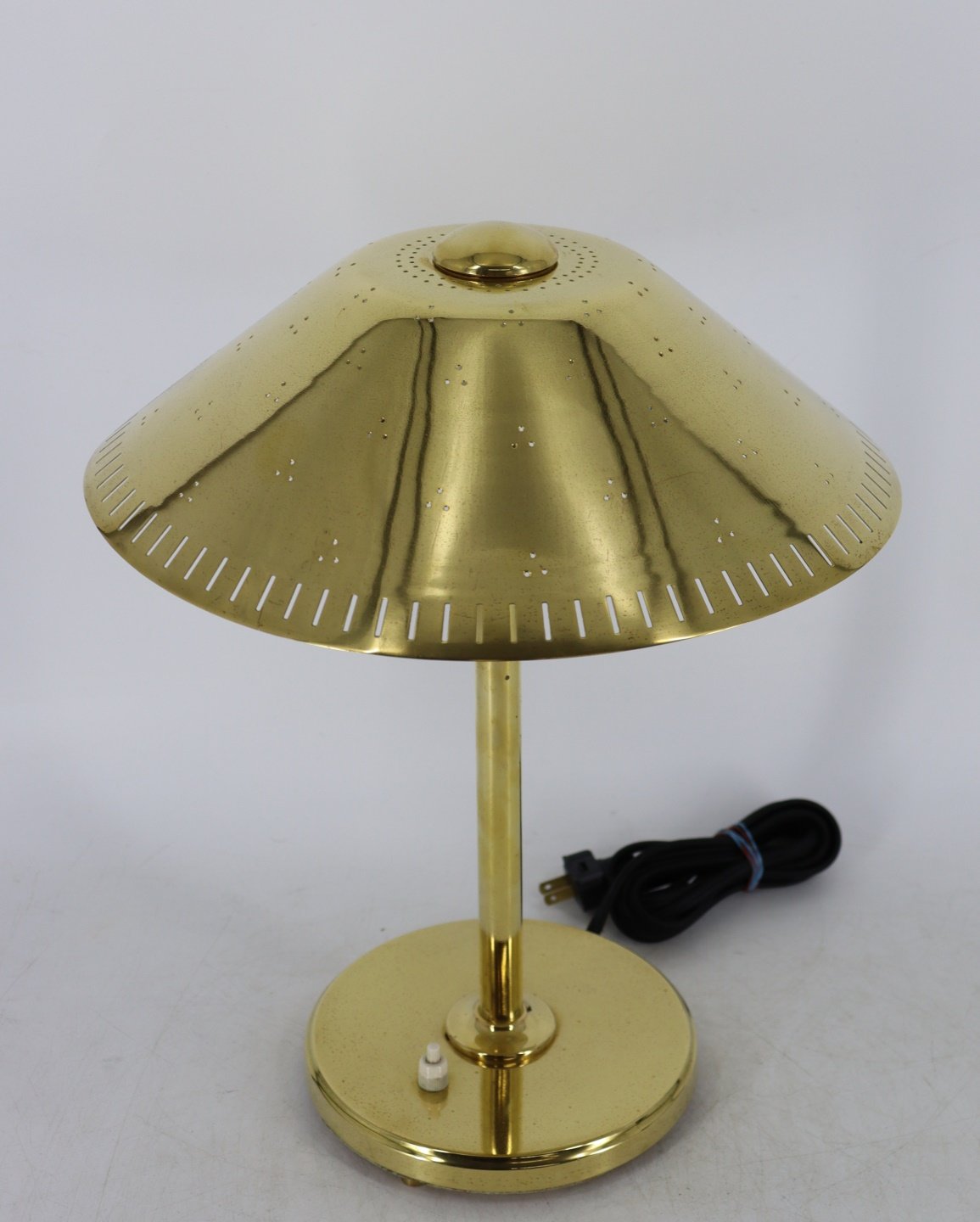 MIDCENTURY PIERCED BRASS TABLE