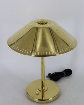 MIDCENTURY PIERCED BRASS TABLE