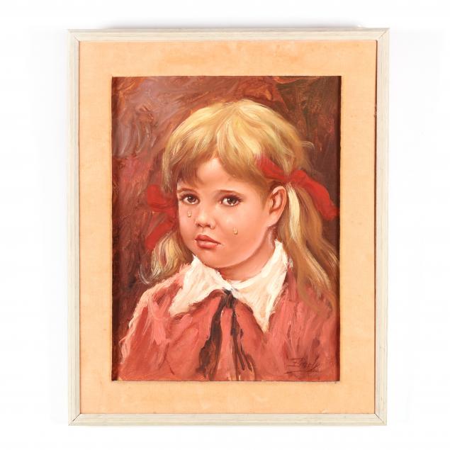 MIDCENTURY PORTRAIT OF A TEARFUL