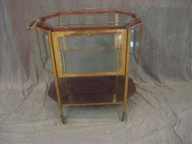 Midcentury Teacart with Beveled