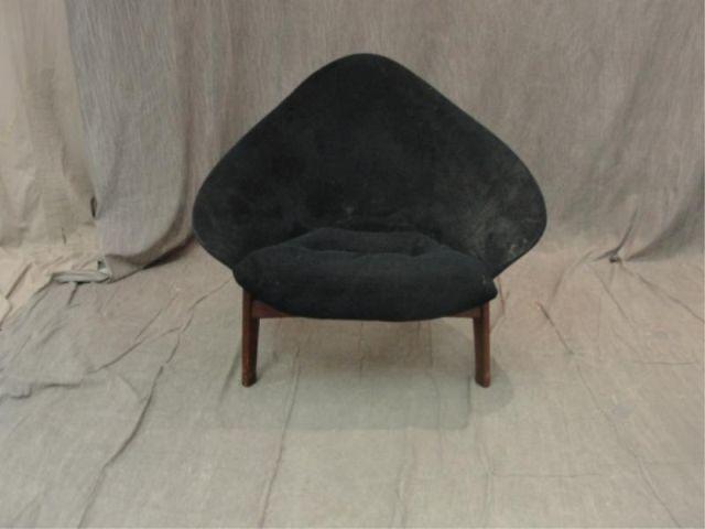 Midcentury Upholstered Wing Arm