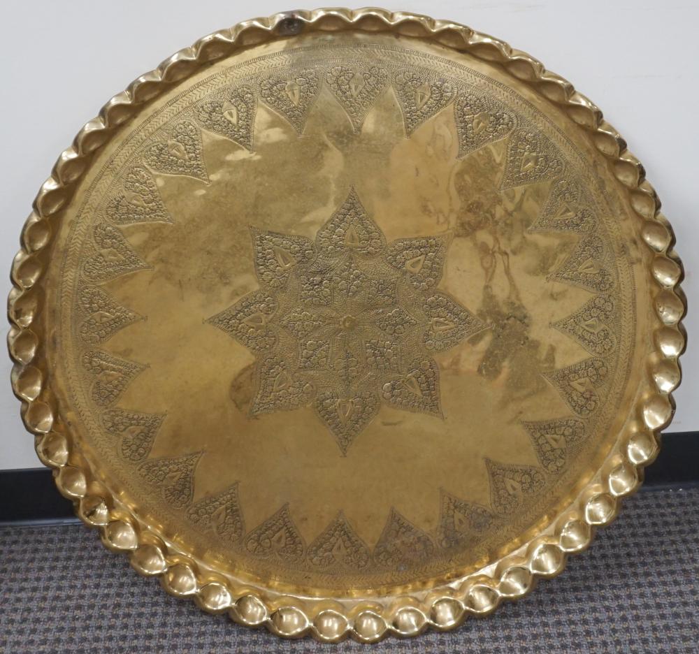 MIDDLE EASTERN BRASS CHARGER, D: 32