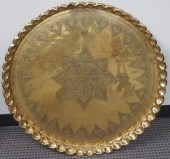 MIDDLE EASTERN BRASS CHARGER,