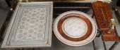 MIDDLE EASTERN INLAID WOOD TRA