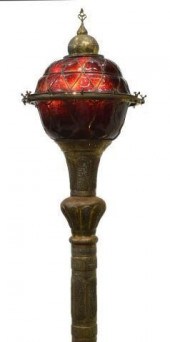 MIDDLE EASTERN PIERCED BRASS &