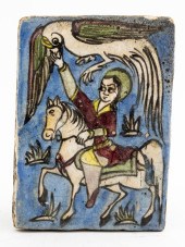 MIDDLE EASTERN QAJAR PAINTED C