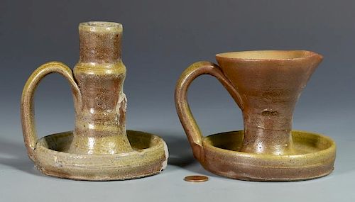 MIDDLE TN POTTERY GREASE LAMP &